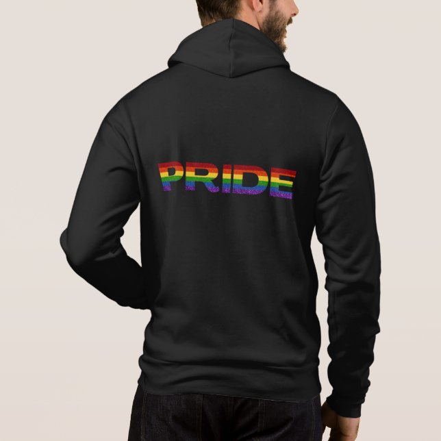 Sudadera PURPURINA del orgullo gay en el arcoiris (Reverso)