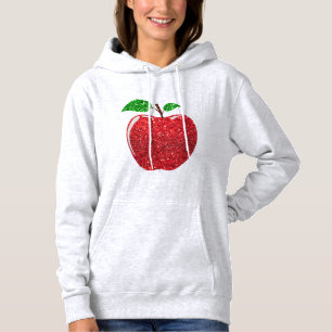 Sudadera Purpurina rojo de imitación de Apple