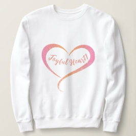Sudadera Purpurina rosa naranja Camiseta de corazón alegre