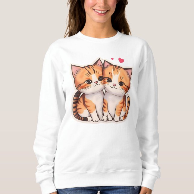 Sudadera “Purr-fect Pair” “Double the Whiskers, Double the  (Anverso)