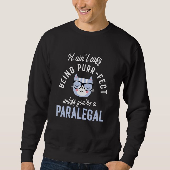 Sudadera Purr-Fect Paralegal Funny Legal Assistant Idea Par (Anverso)