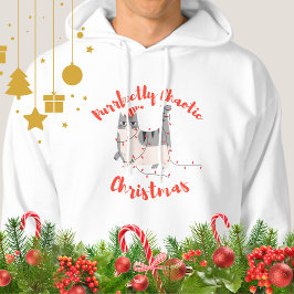 Sudadera Purrfectly Chaotic Christmas Funny Holiday Cat