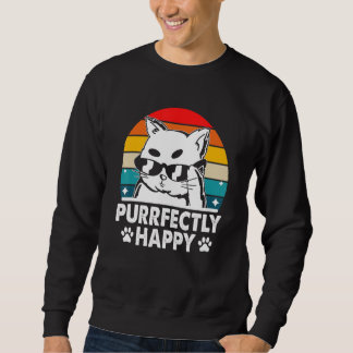 Sudadera Purrfectly Happy Cat Pun Friends Kitten Buddy Posi