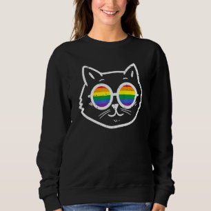 Sudadera Purride Cat Kitten Lgbtq Bandera Arcoiris Orgullo