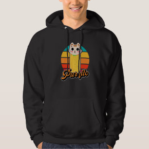Sudadera Purrito De Comida Mexicana Retro Y Burrito