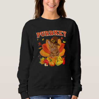 Sudadera Purrkey Ocicat Cat Urkey Hanksgiving Fall Pumpkin