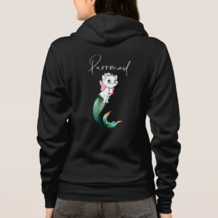 Sudadera Purrmaid de gatito de gatito de comadreja - Diseño