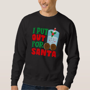 Sudadera Puse leche para las galletas de Santa Claus en Nav
