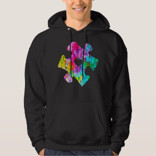 Sudadera Puzzle Tie Dye Autism Sensibilización Hombres Muje