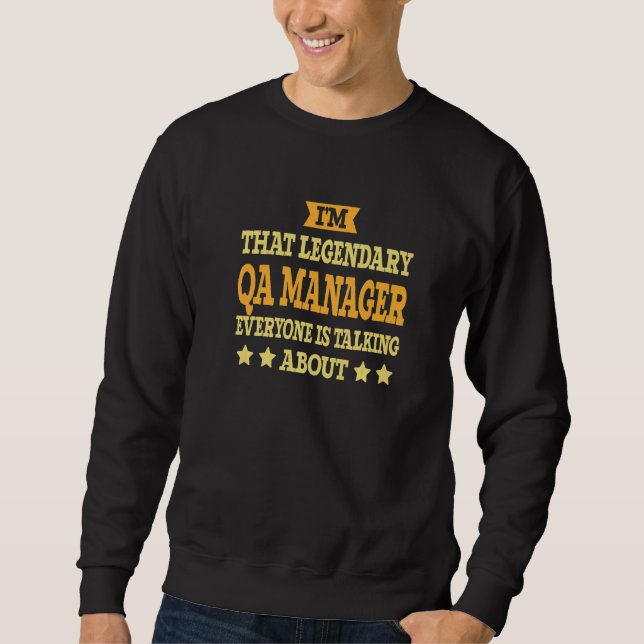Sudadera QA Manager Job Title Employee Funny Worker QA Mana (Anverso)
