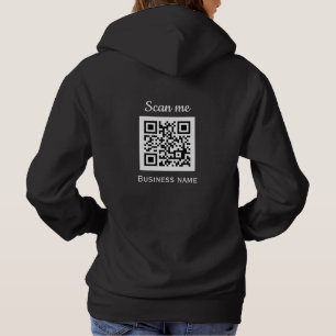 Sudadera QR Code Business Logo Profesional Negro Moderno