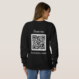 Sudadera QR Code Business Logo Profesional Negro Moderno