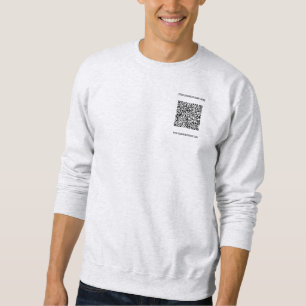 Sudadera QR Code Text Info Sweatshirt Company Promotion