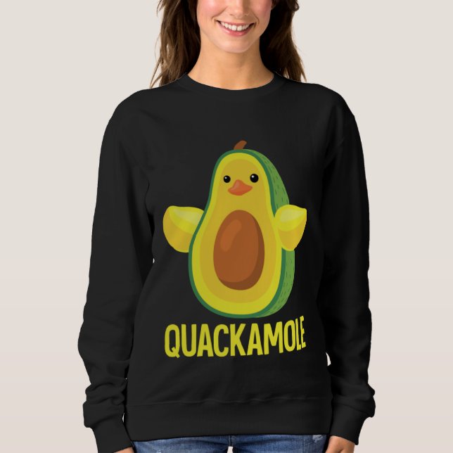 Sudadera Quackamole I Quack Duck chick goose Avocado (Anverso)