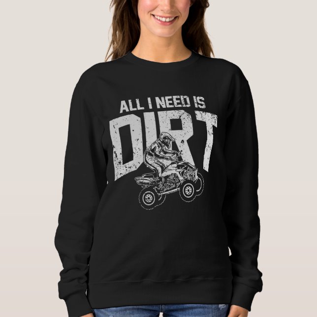 Sudadera Quad Retro Quad Riding 4Wheeler Atv Para Niños M (Anverso)