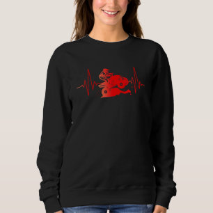 Sudadera Quadfahrer Heartbeat Motif Ecg Line Quad Passion