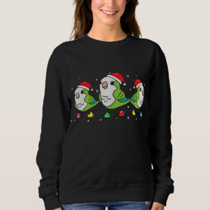 Sudadera Quaker Parrot Navidades de aves alumbran divertida