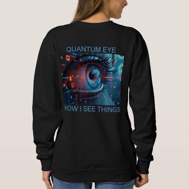 Sudadera Quantum Eye things women black sweatshirt back (Reverso)