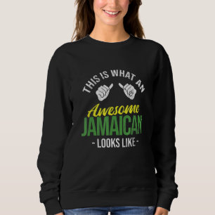 Sudadera Qué asombroso jamaiquino parece un reggae de bande