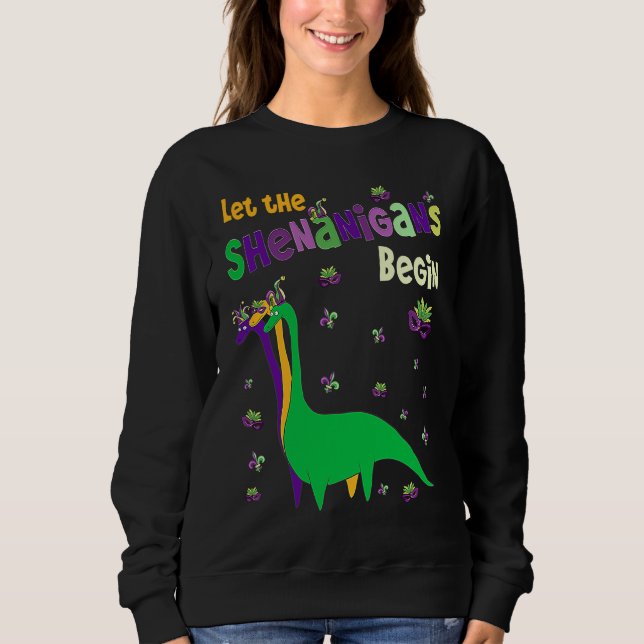 Sudadera Que Comiencen Las Travesuras  Dinosaurio Dino Mard (Anverso)