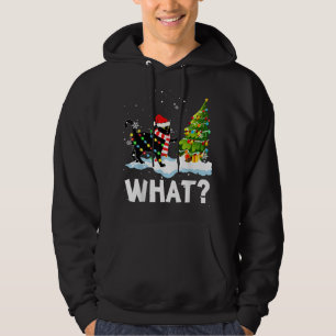 Sudadera Qué curioso gato de Santa Cat apretando navidad na