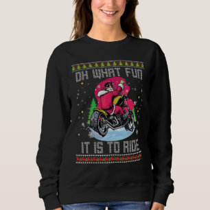 Sudadera Qué Diversión Es Pasar Por Santa Motocross Dirt Bi