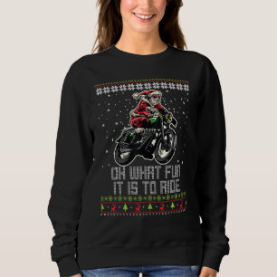 Sudadera Qué Diversión Es Pasar Por Santa Riding Motocross