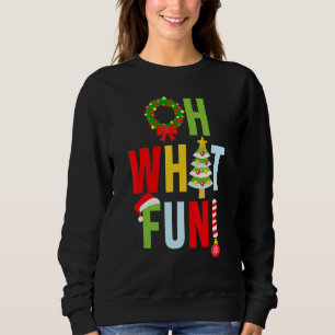 Sudadera Qué divertida Navidad con corona y árbol