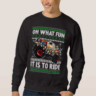 Sudadera Qué divertido es montar el monstruo de humor navid