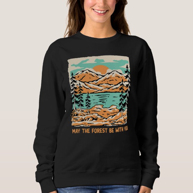 Sudadera Que el bosque esté contigo acampando el caravana d (Anverso)