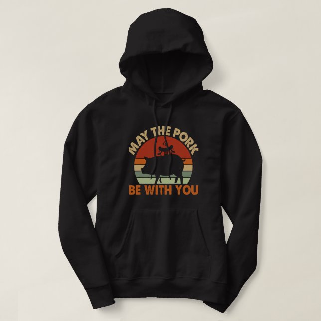 Sudadera Que el cerdo esté contigo, ham Bacon Swine Funny B (Diseño del anverso)