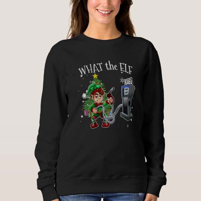 Sudadera Qué elfo  Navidad Gas Costoso (Anverso)