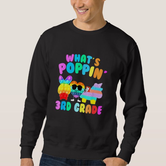Sudadera Qué Es Lo Que Poppin 3º Grado Primer Día De La Esc (Anverso)