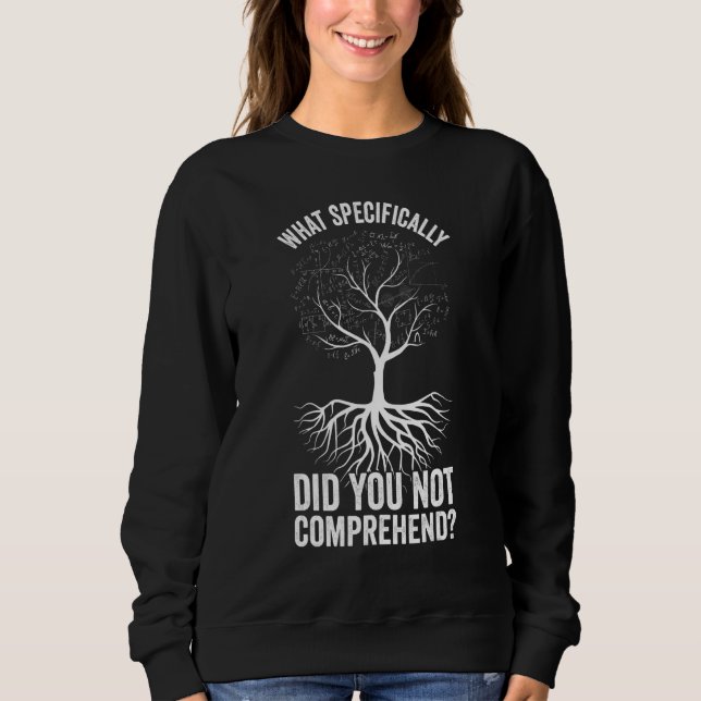 Sudadera ¿Qué exactamente no comprendiste de Matemáticas (Anverso)