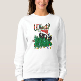 Sudadera Qué, gracioso, Navidades, bucles, feos Navidades