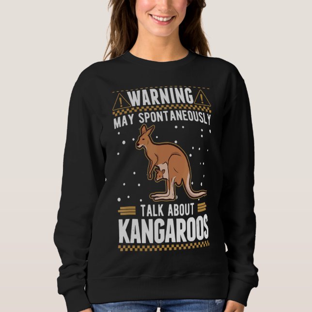 Sudadera Que Hable Espontáneamente De Kangaroos (Anverso)