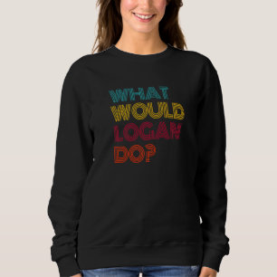 Sudadera ¿Qué haría Logan? Me encanta Logan Premium