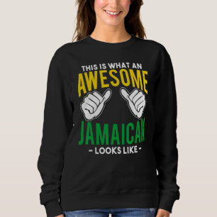 Sudadera Qué impresionante jamaicano parece la bandera Rast