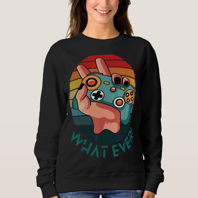 Sudadera Qué juegos siempre (Anverso)