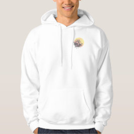 Sudadera Que la guía de la luna, lobo en la luna y letras g