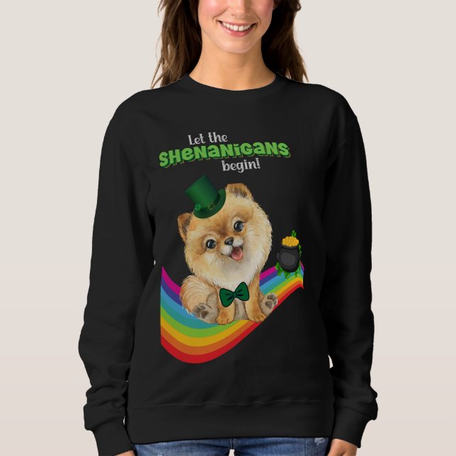 Sudadera Que los Shenanigans comiencen el Día de San Patric (Anverso)