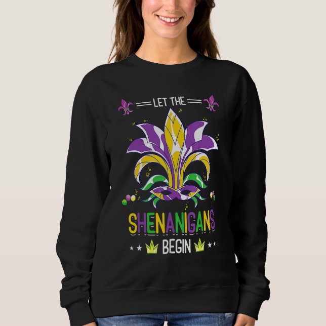 Sudadera Que los Shenanigans comiencen el disfraz de la mas (Anverso)