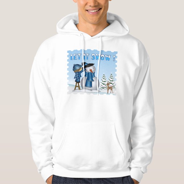 Sudadera Que nieva a la hoodie masculina (Anverso)