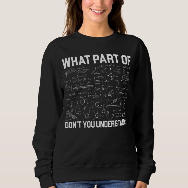 Sudadera ¿Qué parte de las matemáticas no entiendes al prof (Anverso)