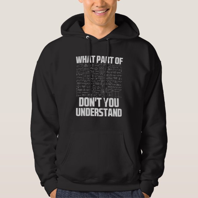 Sudadera ¿Qué parte de no entiendes la matemática sarcástic (Anverso)