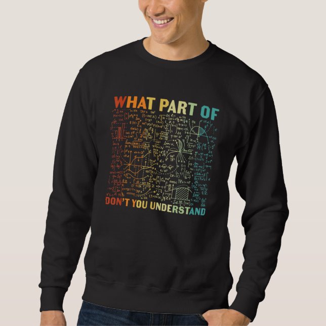 Sudadera ¿Qué parte de no entiendes profesor de matemáticas (Anverso)