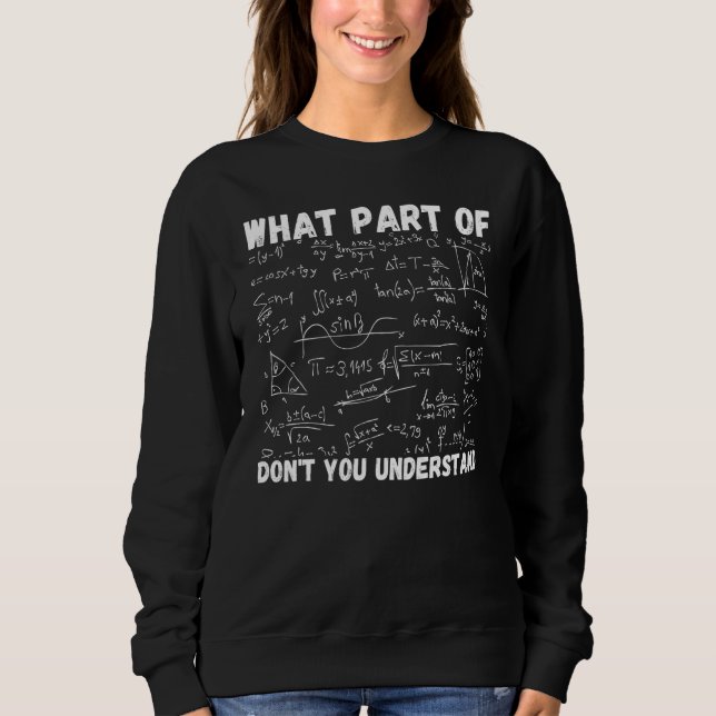 Sudadera ¿Qué parte no entiendes    Profesor de matemáticas (Anverso)