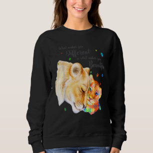 Sudadera ¿Qué te hace diferente madre de león, niño de auti