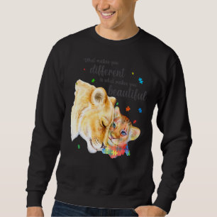 Sudadera ¿Qué te hace diferente madre de león, niño de auti