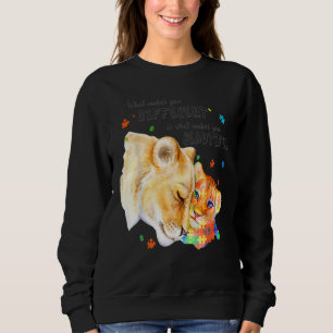 Sudadera ¿Qué te hace diferente madre de león, niño de auti